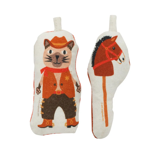cat toy - crinkle catnip - yee haw! by speckle & spot by oré originals