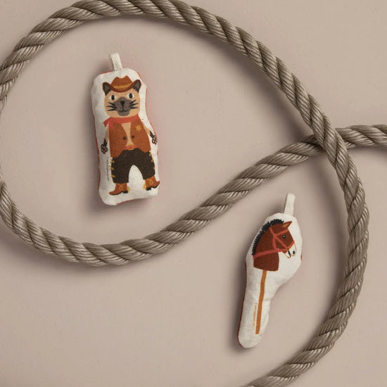 cat toy - crinkle catnip - yee haw! by speckle & spot by oré originals