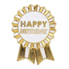 pin badge - happy birthday - gold enamel by talking tables, usa