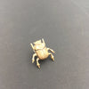 brooch pin - scarab beetle by metal cloth & wood