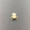 brooch pin - scarab beetle by metal cloth & wood