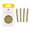 candles - gold twirl - 8 pack by talking tables, usa