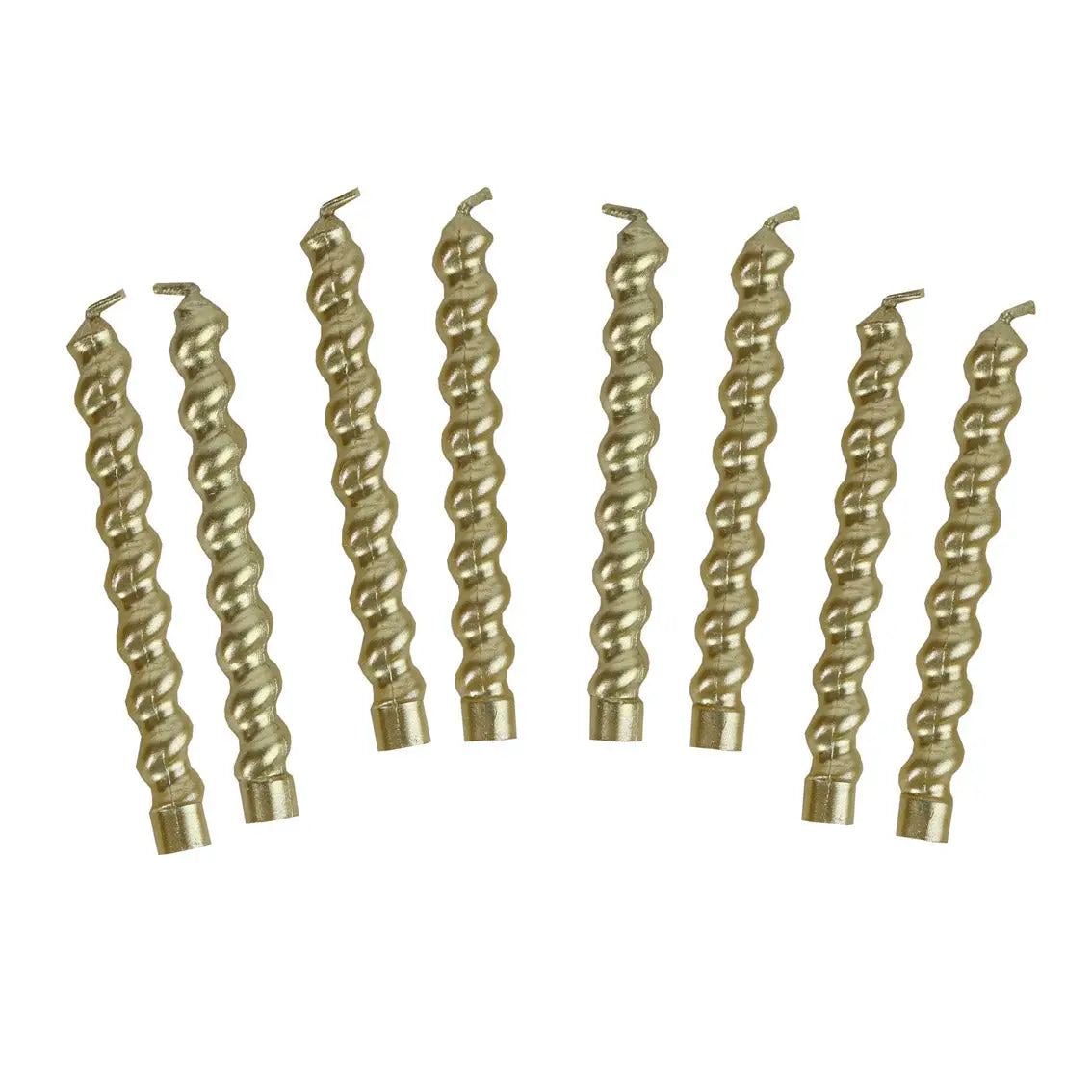 candles - gold twirl - 8 pack by talking tables, usa