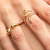 ring - golden era teardrop - 24kgp adjustable by peter and june