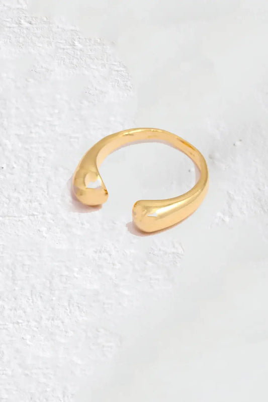 ring - golden era teardrop - 24kgp adjustable by peter and june