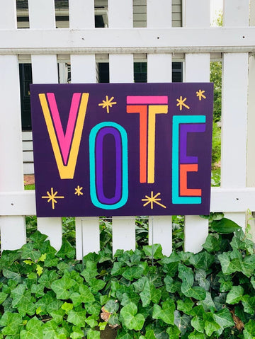 yard sign - retro - vote by good gracious