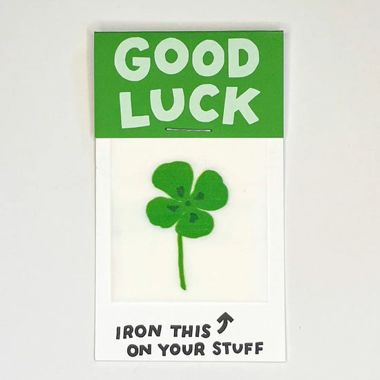 card - iron-on - good luck by hot dang press
