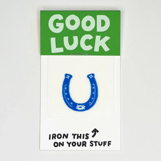 card - iron-on - good luck by hot dang press