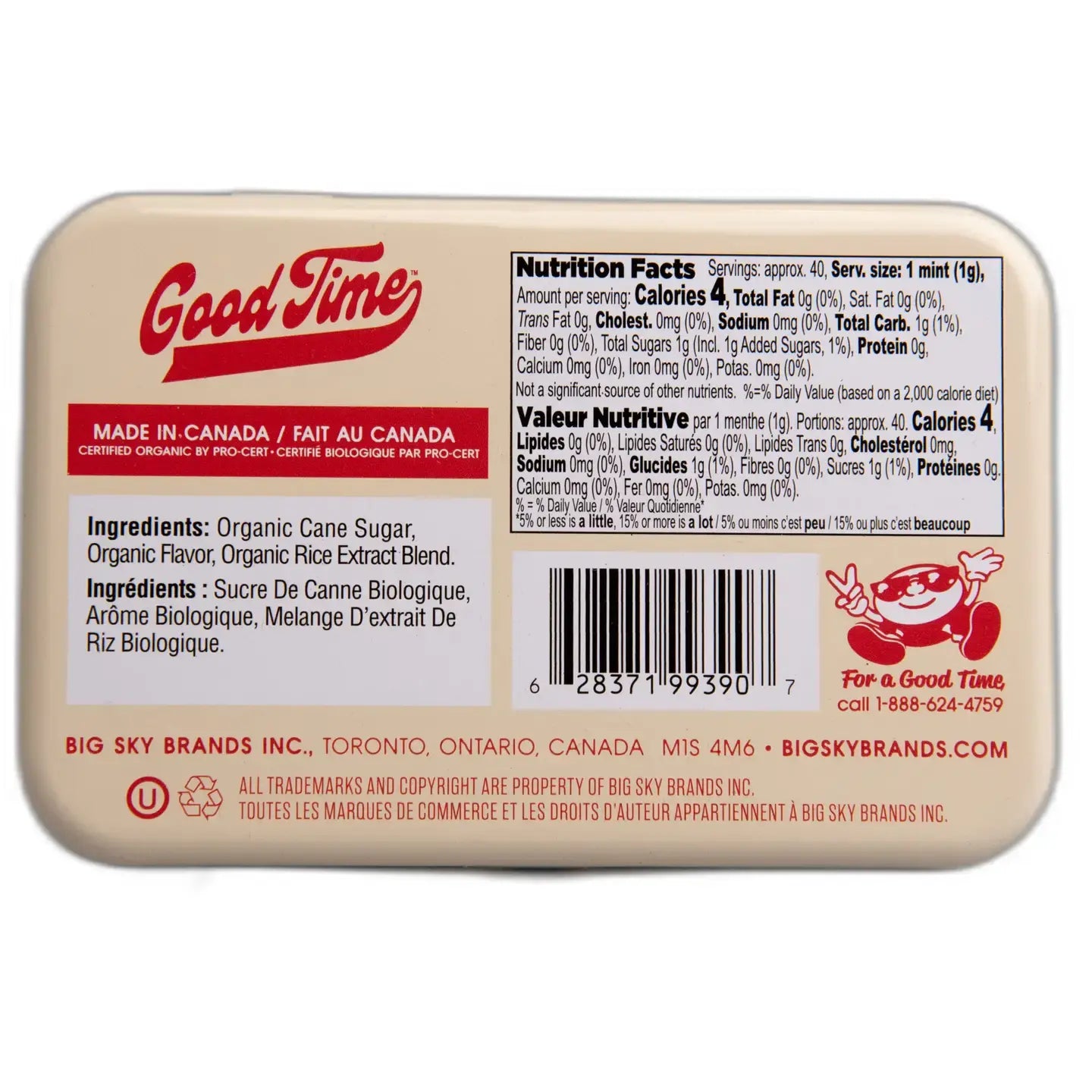 candy - organic mints - good time by big sky brands