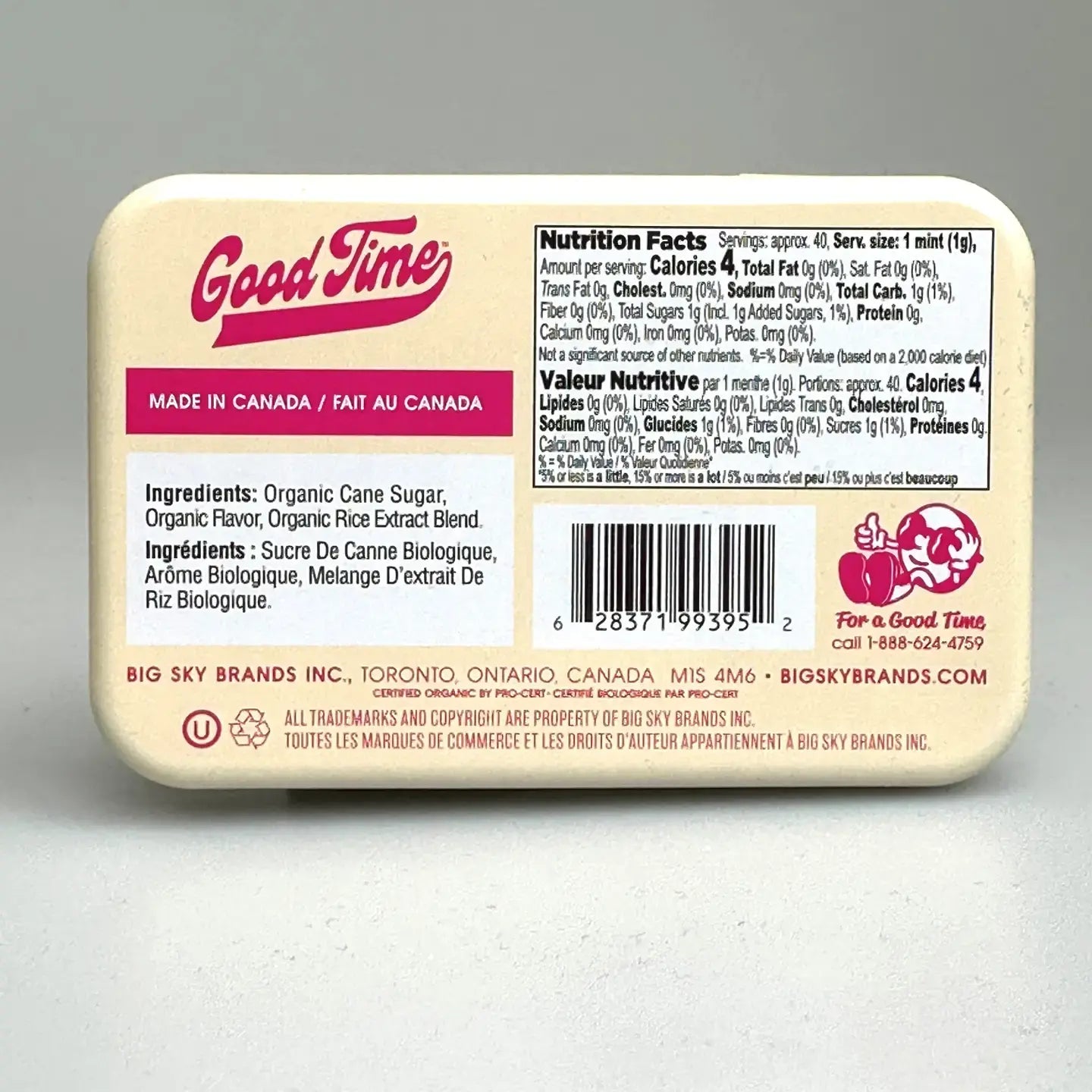 candy - organic mints - good time by big sky brands