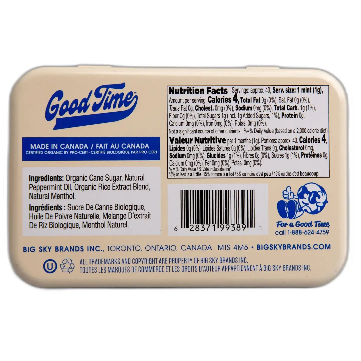 candy - organic mints - good time by big sky brands