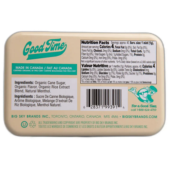 candy - organic mints - good time by big sky brands