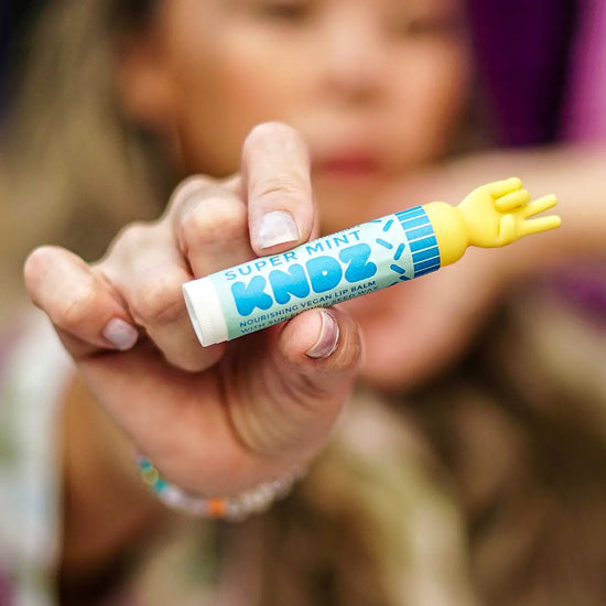 lip balm set - good vibes - super mint + vanilla mint bliss + berry power by kndz