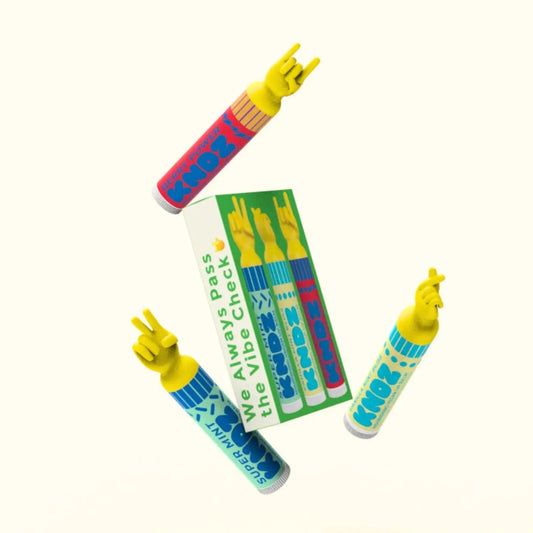 lip balm set - good vibes - super mint + vanilla mint bliss + berry power by kndz