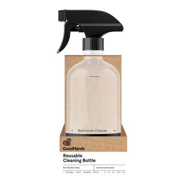 glass spray bottle - 16oz cleaning - silicone base by goodhands