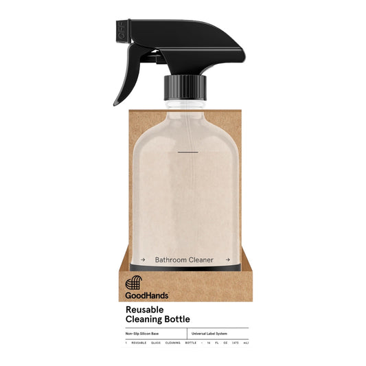 glass spray bottle - 16oz cleaning - silicone base by goodhands