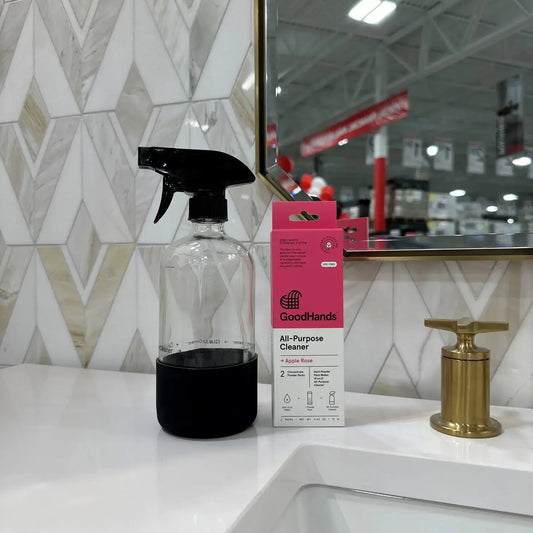 glass spray bottle - 16oz cleaning - silicone base by goodhands