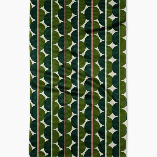 Tea Towel | Microfiber | Blockprint Eclipse (Greens)
