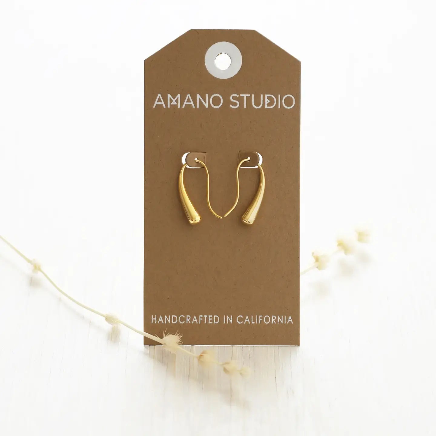 earrings - gota - silver plated brass by amano studio