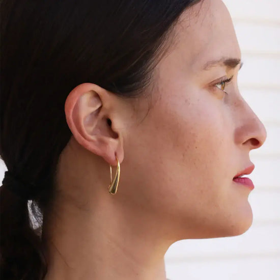 earrings - gota - silver plated brass by amano studio