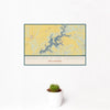 map print - 12x18 woodblock - oklahoma lakes by jace.design
