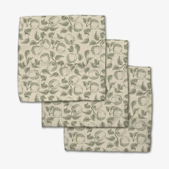 dishcloth set - microfiber - gravenstein apple by geometry house
