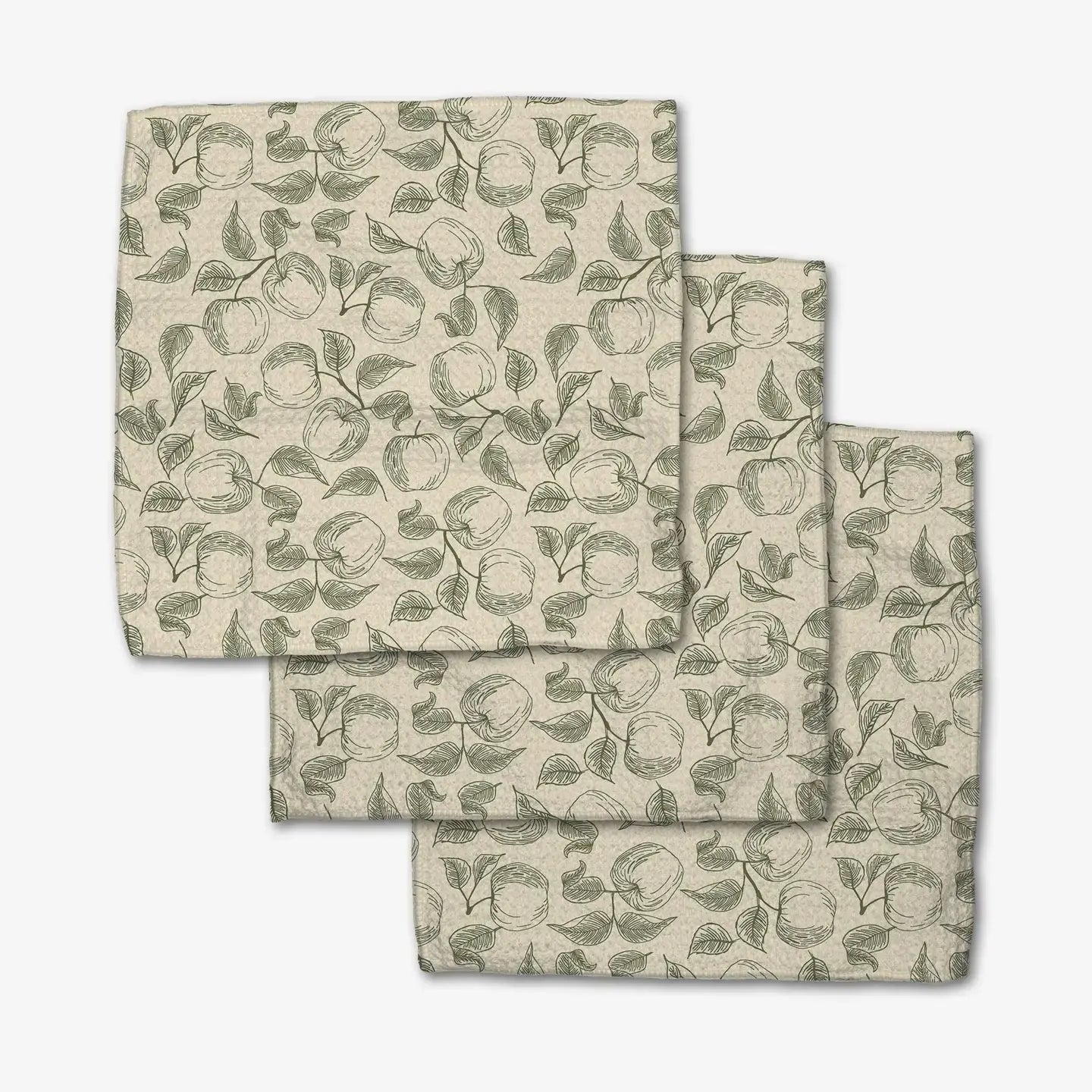 dishcloth set - microfiber - gravenstein apple by geometry house