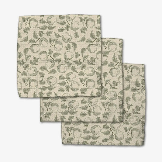 dishcloth set - microfiber - gravenstein apple by geometry house