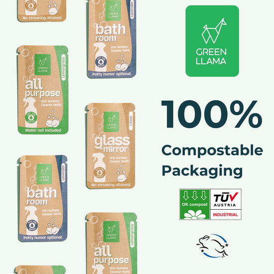 cleaner - all purpose one surface refill - lemongrass by green lllama