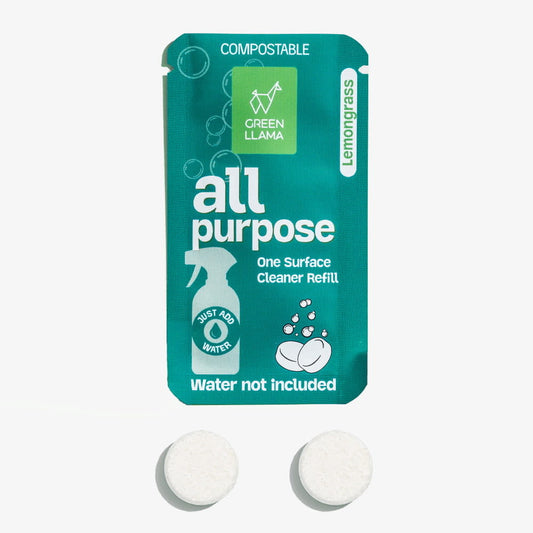 cleaner - all purpose one surface refill - lemongrass by green lllama