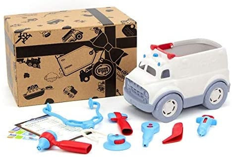 toy - ambulance & doctor's kit by green toys