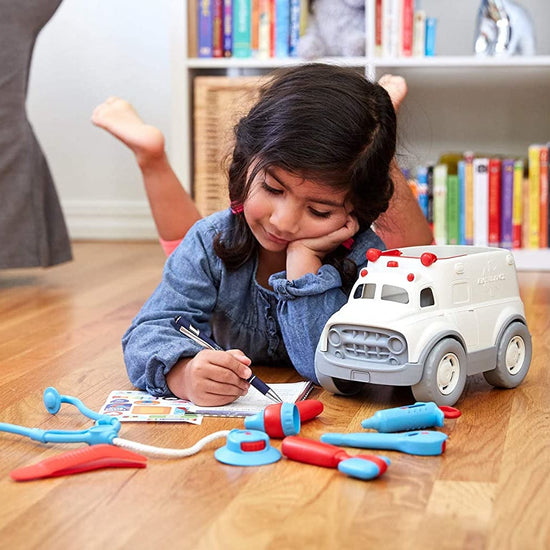 toy - ambulance & doctor's kit by green toys
