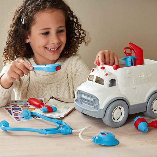 toy - ambulance & doctor's kit by green toys