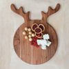 Serving Cutting Board|Antler Shape|Acacia Wood|19x15"