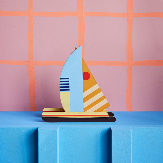 3d sailboat puzzle - halfmoon catamaran by studio roof