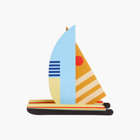 3d sailboat puzzle - halfmoon catamaran by studio roof