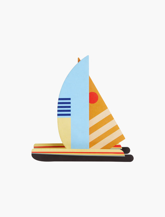 3d sailboat puzzle - halfmoon catamaran by studio roof