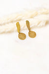 earrings - brass organic shapes - "halle" by peter and june