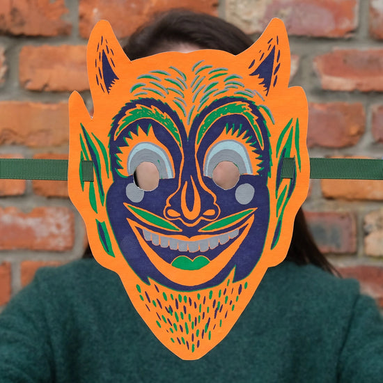 face masks - recycled cotton paper - halloween fancy dress by east end press