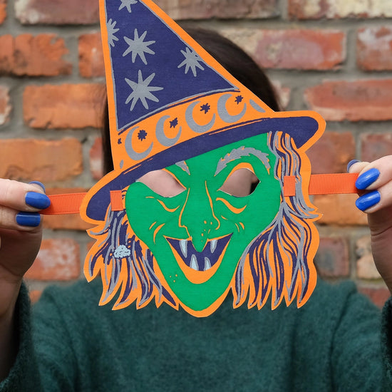 face masks - recycled cotton paper - halloween fancy dress by east end press