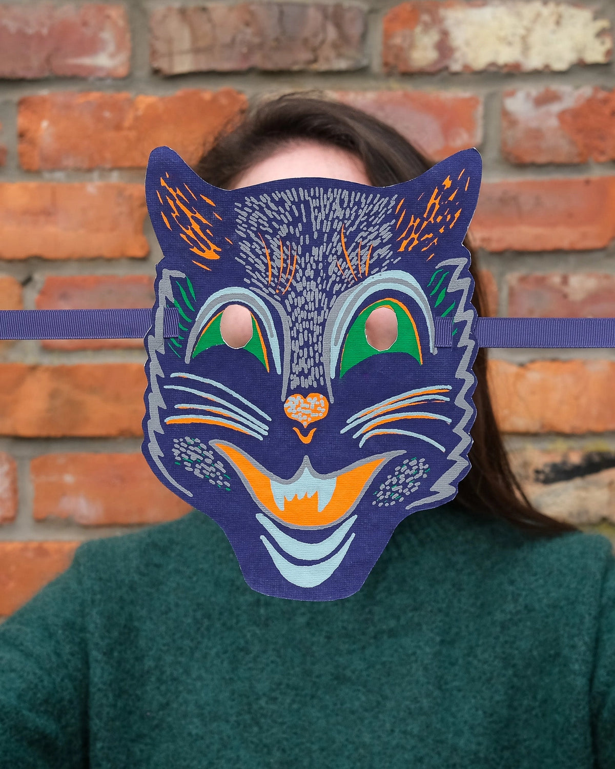 face masks - recycled cotton paper - halloween fancy dress by east end press