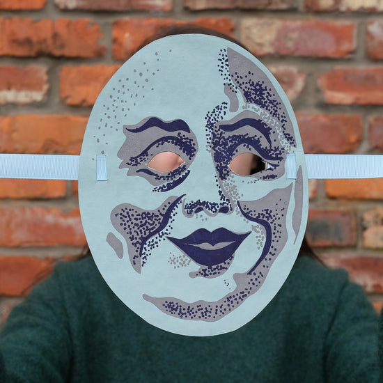face masks - recycled cotton paper - halloween fancy dress by east end press