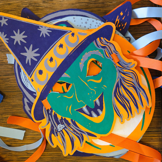 face masks - recycled cotton paper - halloween fancy dress by east end press