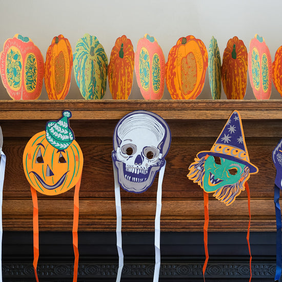 face masks - recycled cotton paper - halloween fancy dress by east end press