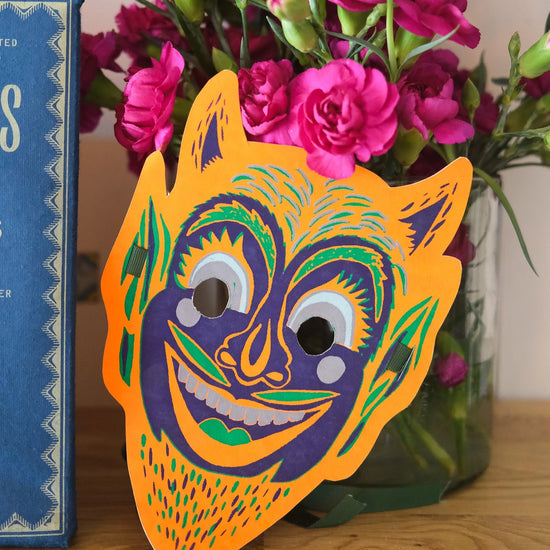 face masks - recycled cotton paper - halloween fancy dress by east end press