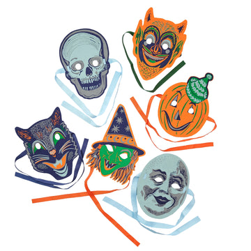 face masks - recycled cotton paper - halloween fancy dress by east end press