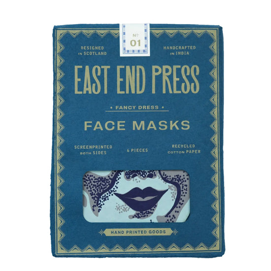 face masks - recycled cotton paper - halloween fancy dress by east end press