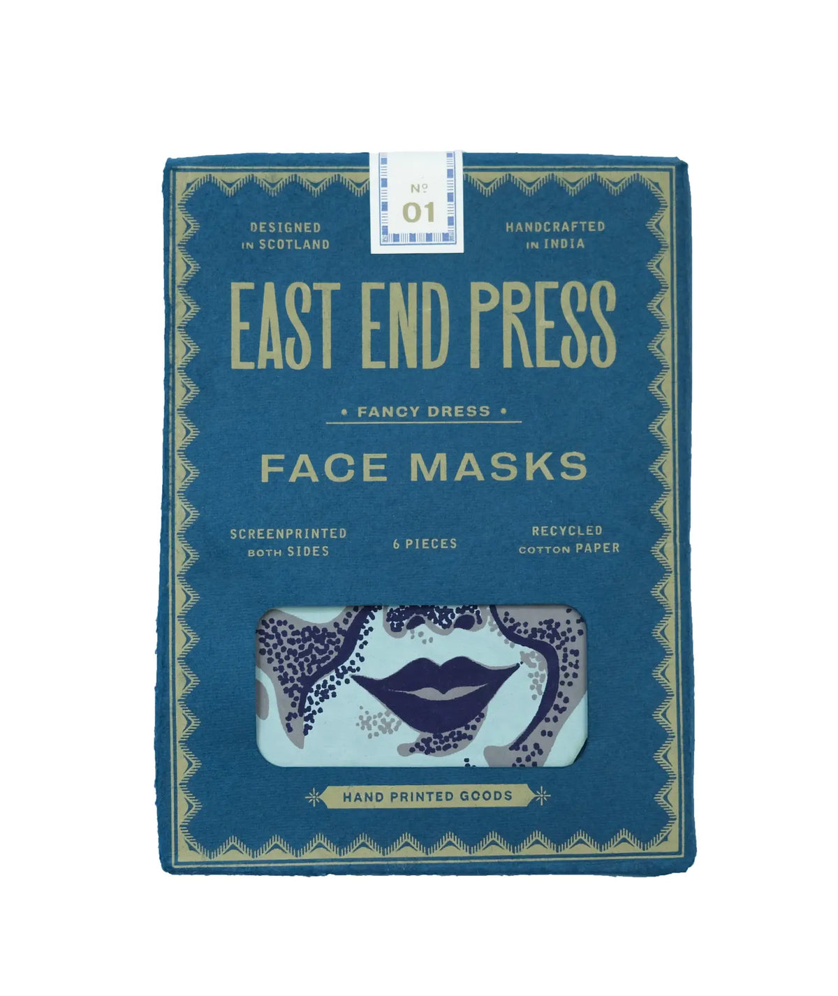 face masks - recycled cotton paper - halloween fancy dress by east end press