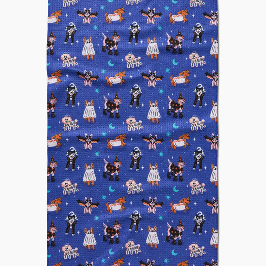 tea towel - microfiber halloween - hounds by geometry house