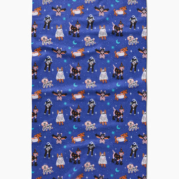 tea towel - microfiber halloween - hounds by geometry house